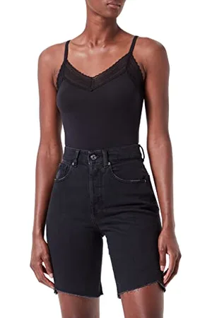 7 for all Mankind Damen Travel Double Knit Denim Shorts, , 30 EU