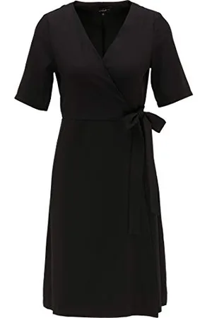 USHA Damen 512010_Schwarz_L_51210653 Lässiges Kleid, L