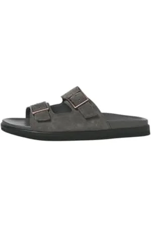 JACK & JONES Herren Jfwdallas Suede Buckle Sandal, Grey, 44 EU
