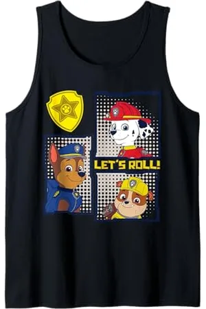 Paw Patrol Lets Roll Chase Marshall And Rubble Tank Top