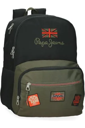 Pepe Jeans Ponder Schulrucksack, blau, verstellbare Träger für bequemes Tragen, mehrere Fächer, Joumma Bags, , Talla única, Doppelrucksack