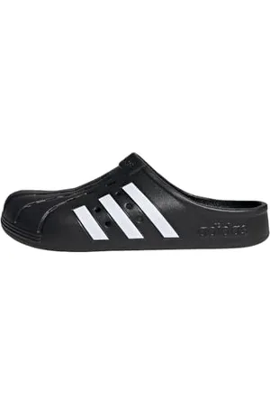 adidas Unisex Adilette Clogs RUTSCHEN, Core Black/Cloud White/Core Black, 46 EU