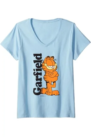 Garfield Damen Cooper-Logo T-Shirt mit V-Ausschnitt