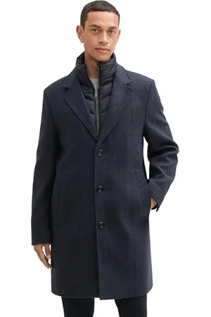 TOM TAILOR Herren 2-in-1 Wollmantel mit Abnehmbarer Innenjacke, , XL