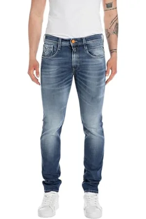 Replay Herren Jeans Anbass Slim-Fit, (Blau), 30W / 36L