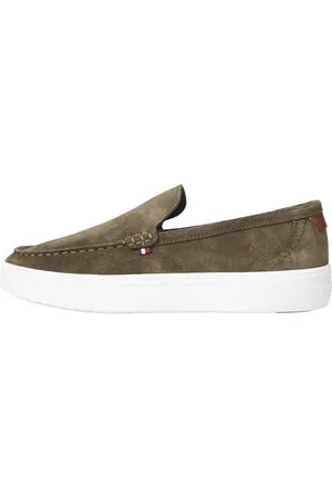 Tommy Hilfiger Herren Loafer Modern Light Hybrid aus Wildleder, Grün (Army Green), 40