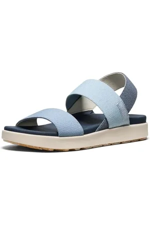 Keen Damen Elle Backstrap Sandalen mit Keilabsatz, Faded Denim/Skyway, 41.5 EU