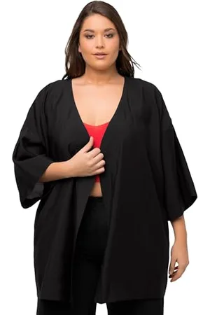 Ulla Popken Damen Kimono Lässiger Blazer, , 46-48