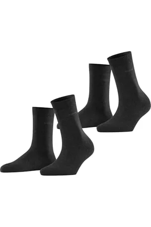 ESPRIT Damen Socken Basic Easy Multipack W So Baumwolle einfarbig 2 Paar, , 39-42