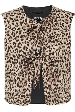 Pieces® Female Steppweste PCSARIA Leopard