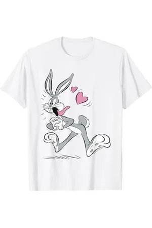LOONEY TUNES Bugs Bunny T-Shirt, Herren, , S, Kurzarm, Klassisch, Cartoon, Unisex, V-Ausschnitt