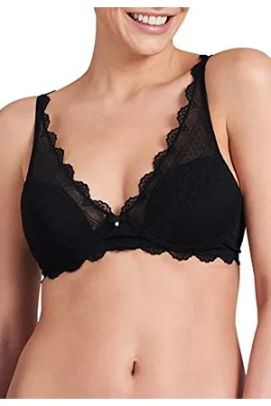 Schiesser Damen Soft mit Schale Gepolsterter BH, Schwarz, 70A EU