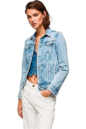 Pepe Jeans Damen Jacke Thrift, Blau (Denim-MM6), XS