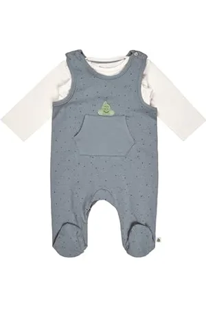 Sterntaler Strampler Set Rexi - Baby Strampler mit Dino Rexi Applikation - Langarmbody aus Jersey - hautsympathischer Jungen Zweiteiler mit Druckknöpfen, Babykleidung ab Geburt - , Größe 50