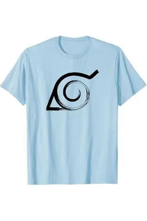 Naruto Shippuden Anime mit blätterndem Dorfsymbol im Distressed T-Shirt