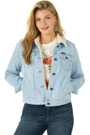 Wrangler Damen Lined Jacket Jacke mit Sherpa-Futter im Retro-Stil, , M