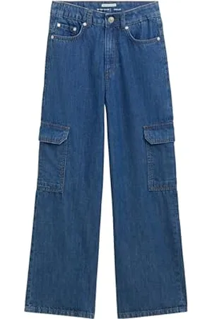 TOM TAILOR Mädchen Kinder Wide Leg Fit Cargo Jeans, , 140