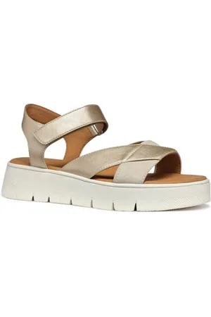 Geox Damen D DANDRA 40 B Sandal, Lt Gold/Lt Taupe, 38 EU