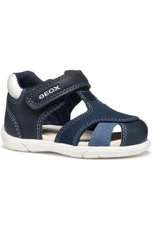 Geox Baby-Jungen B ZAPITO Boy Sandal, Navy/White, 18 EU
