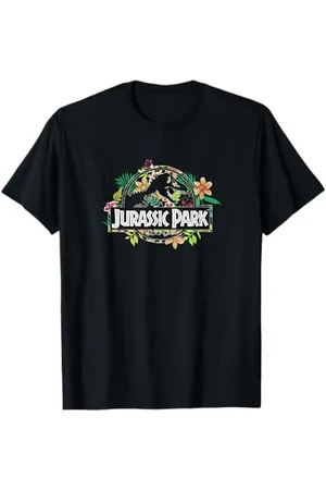 Jurassic Park Floral Tropical Fossil Logo T-Shirt