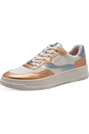 QS by s.Oliver Damen Plateau Sneaker zum Schnüren Vegan, Mehrfarbig ( .), 41 EU