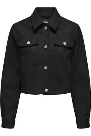 ONLY Damen Onlrima Faux Leather Jacket OTW Jacke, Black, S