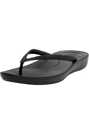 FitFlop Iqushion Ergonomic Flip-flops, Damen Dusch- & Badeschuhe, Schwarz (Black 090), 38 EU (5 UK)