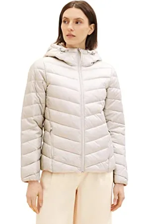 TOM TAILOR Damen 1036719 Lightweight Steppjacke mit Kapuze, 16339-clouds Grey, XS