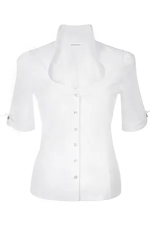 Stockerpoint Damen Priscilla Trachtenbluse, Weiss, 34