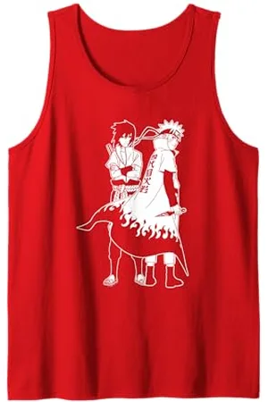 Naruto Shippuden and Sasuke Outline Tank Top