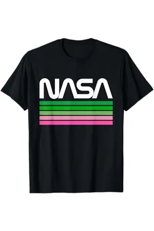 Nasa NASA Vintage Retro Streifen Worm Logo T-Shirt