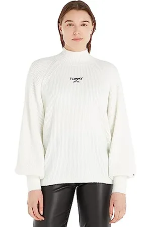 Tommy Hilfiger Damen Pullover Turtleneck Strickpullover, Beige (Ancient White), XS