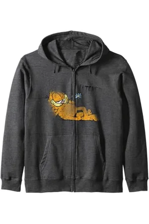 Garfield Classic Whatever Distressed, verblasste Blume im Mund Kapuzenjacke