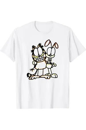 Garfield Sketch Garfiled and Odie Cartoon Katze und Hund T-Shirt
