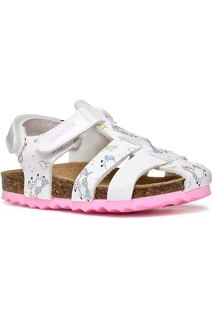 Geox Baby-Mädchen B CHALKI Girl Sandal, White, 23 EU
