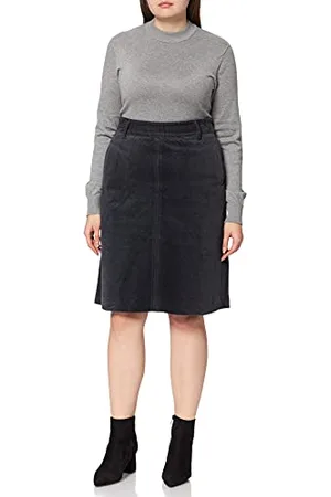 Noa Noa Damen Essential Organic Corduroy, Knee Length Business Casual Skirt, , 36