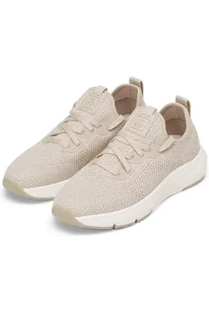 Marc O’ Polo Marc OߴPolo Damen Sneaker flach mit herausnehmbarer Innensohle leicht, Beige (Sand/Melange), 42