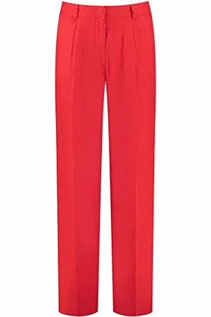 Gerry Weber Damen Hose Wide Leg aus reinem Leinen unifarben reguläre Länge 38