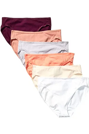 Amazon Damen Slip aus Baumwolle mit hohem Beinschnitt (in Übergröße erhältlich), 6er-Pack, , 44