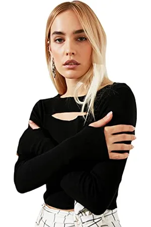 Trendyol Damen Cut Detailed Knitted Blouse, , M EU