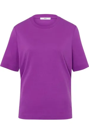 Brax Damen Style CIRA Interlock Light T-Shirt, Purple, 44