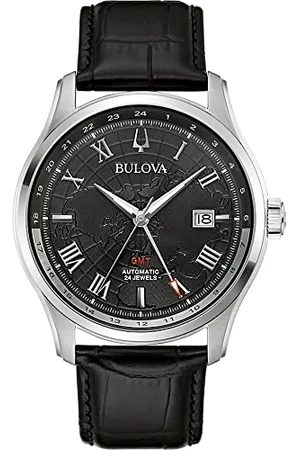 BULOVA Herren Analog Automatik Uhr mit Leder Armband 96B387