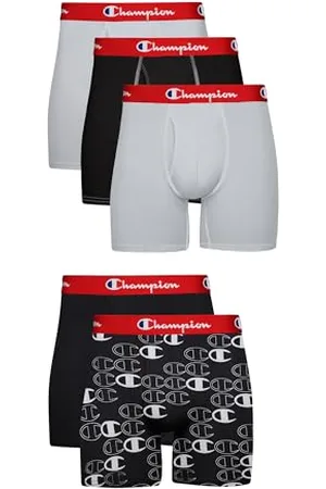 Champion Herren Underwear Boxer Briefs, Everyday Active, Lightweight Stretch, Multi-Pack Retroshorts, , Large (5er