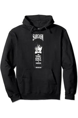 Wednesday Sarcasm Is The Only Friend I Need Quote Pullover Hoodie