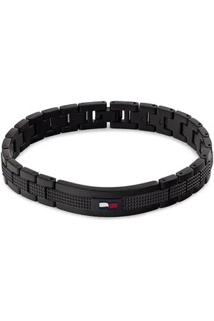 Tommy Hilfiger Jewelry Gliederarmband für Herren aus Edelstahl - Erhältlich aus Schwarz oder Silber