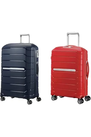 Samsonite Flux - Spinner L Erweiterbar Koffer, 75 cm, 111 L, & Flux - Spinner Koffer, 55 cm, 44 Liter, Red