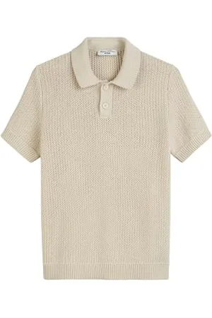 Marc O’ Polo Marc OߴPolo Denim Herren Kurzarm-Poloshirt aus Bio-Baumwolle Loose Fit, Beige (Natural Ecru), XXL