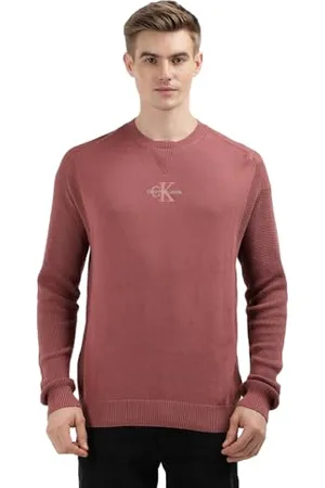 Calvin Klein Jeans Herren MONOLOGO SWEATER J30J325671, Purple (Apple Butter), XL