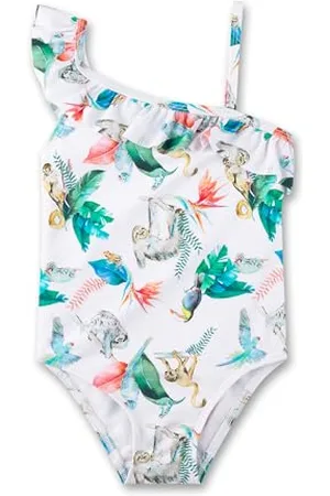 Sanetta Mädchen-Badeanzug Off-White | Bequemer und praktischer Badeanzug aus Polyamid-Mix für Mädchen. Bademode für Kinder 104