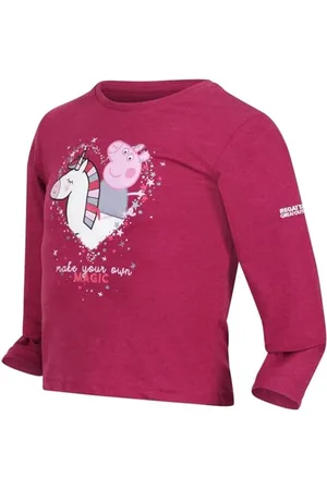 Regatta Peppa Langarm-Coolweave-Top für Kinder, mit Grafik-Print